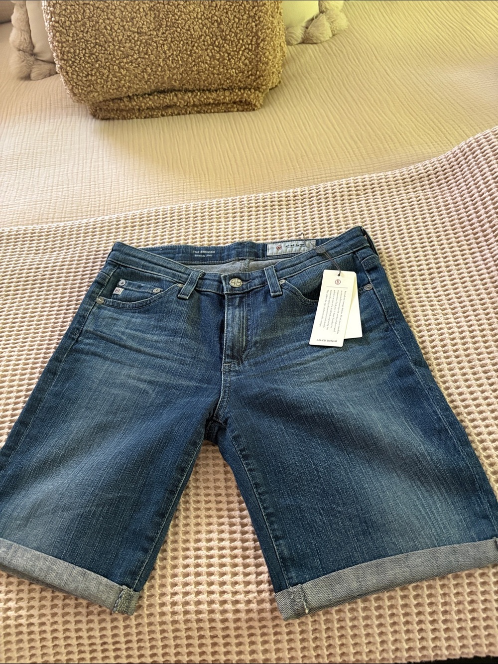 AG Dark Wash Denim Bermuda Shorts The Brooke